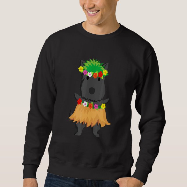 Moletom Partido Aloha Hawaii Hula Scottish Terrier (Frente)