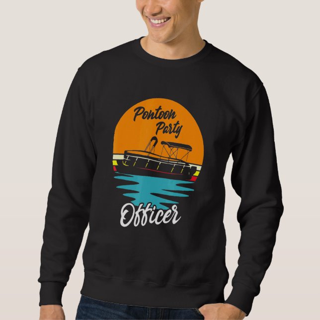 Moletom Partido Pontoon do barco Partido Retro Sunset B (Frente)
