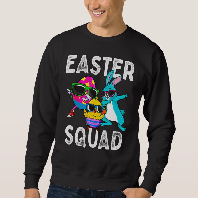Moletom Páscoa Esquadrão Dabbing Bunny Pintinho Ovo Matriz (Frente)