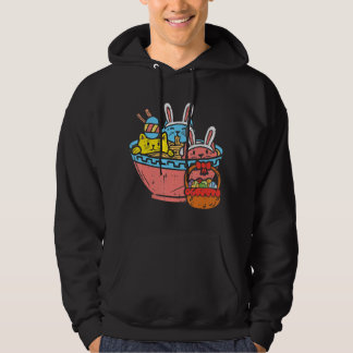 Moletom Páscoa Gats Ramen Bunny Ears Egg Kawaii Japonês N