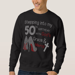 Moletom Passando para o meu 50º aniversário com a Graça de