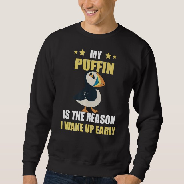 Moletom Pássaro Puffin Acordar Para Cima Precoce (Frente)