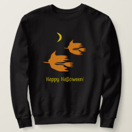 Moletom Passeio de vassoura à noite - Feliz Halloween! bru