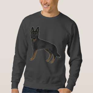 Moletom Pastor Alemão Bi-Preto Marrom Preto Cão GSD