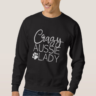 Moletom Pastora australiana Mãe Louca Aussie Lady Dog Mama