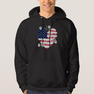 Moletom Pata Americana do Cão de Sinalizador do Coração