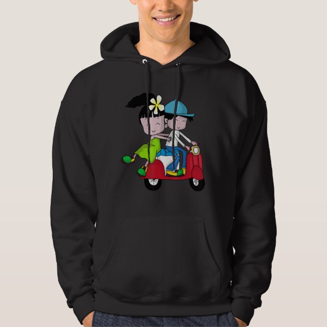 Moletom Patinete Vietnã Tailândia Par Mopado (Frente)