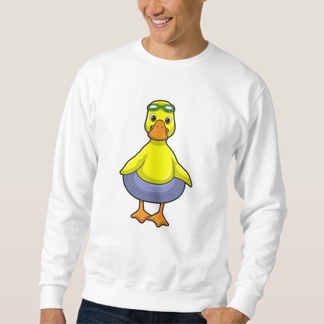 Moletom Pato a Nadar com anel de Natação (Frente)