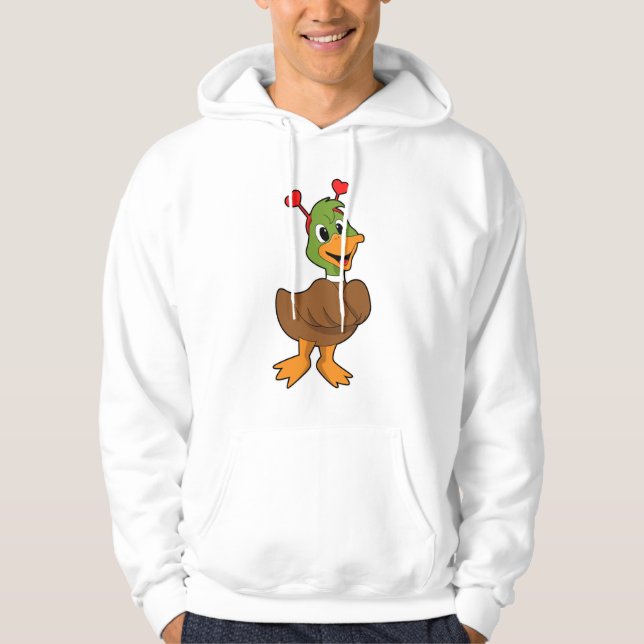 Moletom Pato com banda de ouvido do coração (Frente)