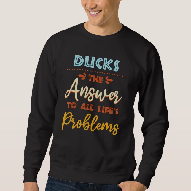 Moletom Patos Respondem a Todos os Problemas   Humor de Me (Frente)