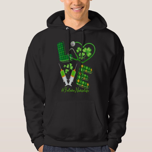 Moletom Patrick S Future Nurse Life Irish Shamroc (Frente)
