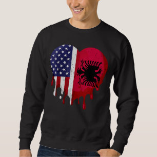 Moletom Patrimônio Albanês Americano Mês Albânia Bandeira