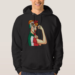 Moletom Patrimônio Isolável de Rapariga Mexicana Bandeira