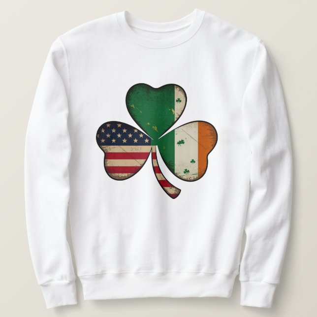 Moletom "Patrimônio Sortudo" 🍀 🇺 🇸 🇮 🇪 (Frente do Design)