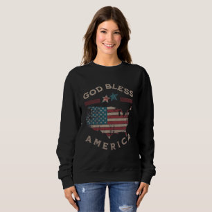 Moletom Patriota God Bless America Feminino - Vint