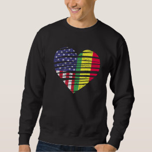 Moletom Patriota Patriota Americano do Coração Crescente d