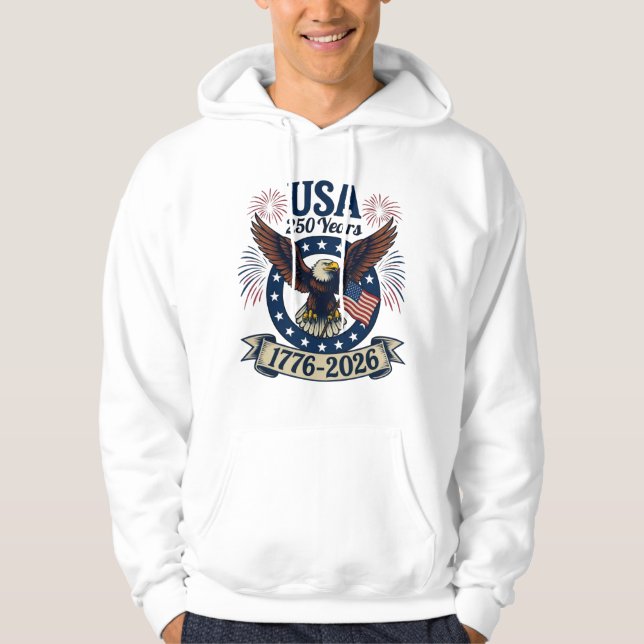 Moletom Patriotic American Eagle 250 Years 1776-2026 (Frente)