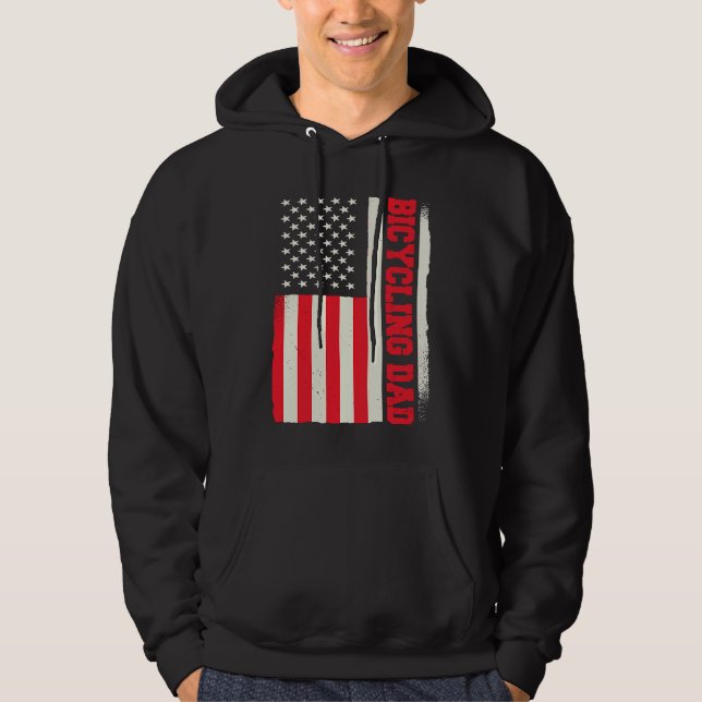 Moletom Patriotic Bicycle Cyclist Bicycling Cycling Bicycl (Frente)