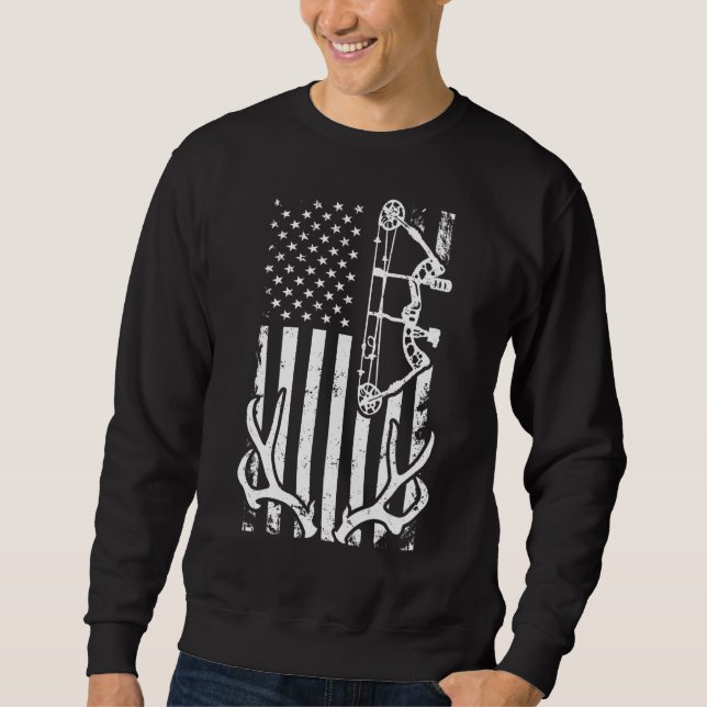 Moletom Patriotic Bowhunting Arco Hunter Deer Hunting Amer (Frente)