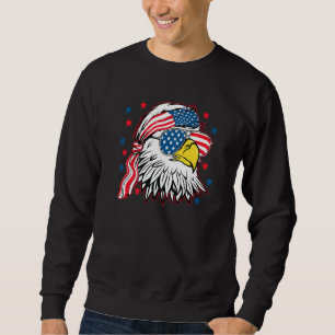 Moletom Patriotic Eagle T-Shirt 4th de julho USA American 