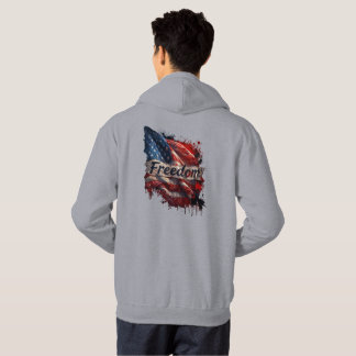 Moletom Patriotic "Freedom" Hoodie with "Navy" on Pocket