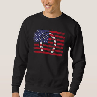 Moletom Patriotic Horseshoe American Flag 4th Of July Farr
