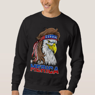 Moletom Patriótica Bald Eagle Men 4 De Julho Americano Fla