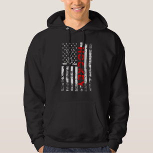 Moletom Patriótico Americano de Hockey com Bandeira