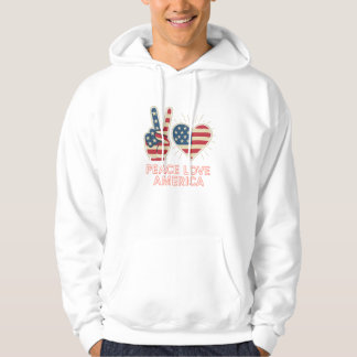 Moletom Patriótico "Peace Love America"