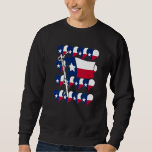 Moletom Patriótico Texas Flag Heart State Americano Orud T