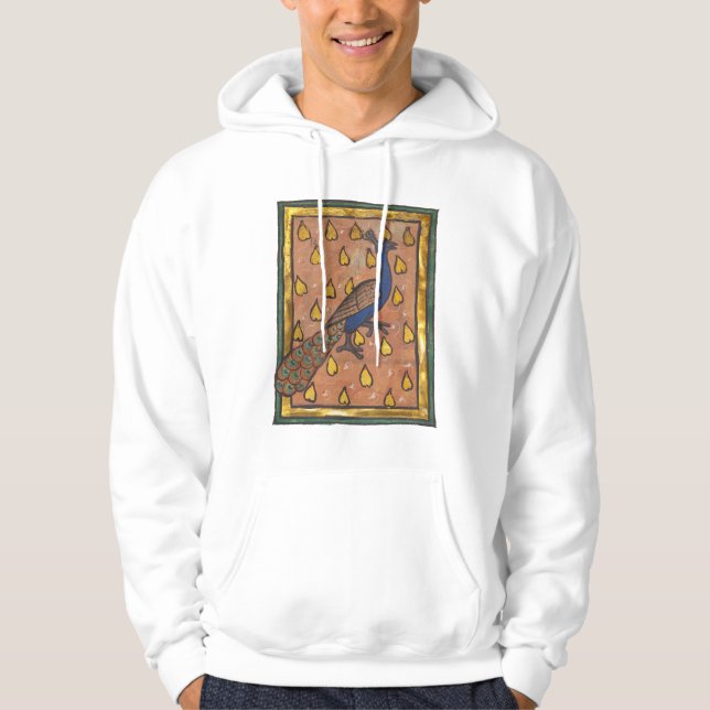 Moletom Pavão do Bestiário Medieval c. 1270 (Frente)
