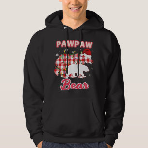 Moletom Pawpaw Red Plaid Bear Matching Buffalo Pajama Chri