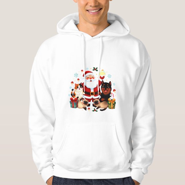Moletom Pawsitively Jolly: Santa’s Merry Menagerie (Frente)