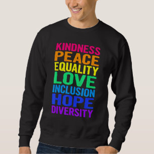Moletom Paz Amor Diversidade Inclusão Igualdade Direitos H
