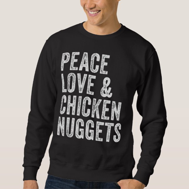 Moletom Paz, Amor e Galinha Nuggets (Frente)