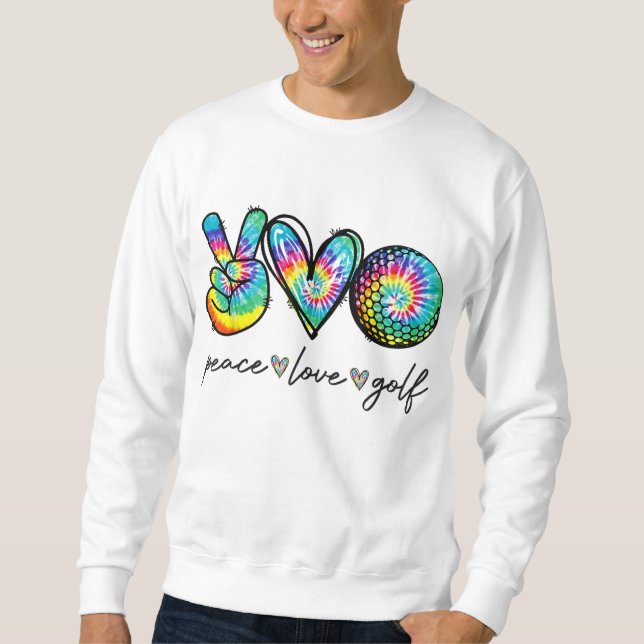 Moletom Paz Amor Golf Tie Dye Cute Golf Amantes (Frente)