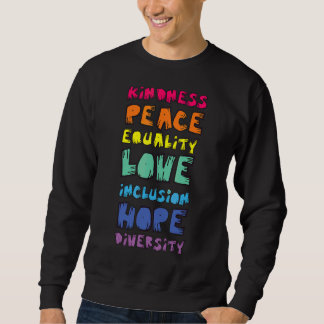 Moletom Paz Amor Igualdade Bondade Esperança Diversidade P