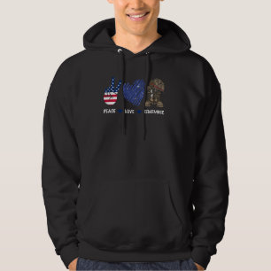 Moletom Paz: Amor Lembra Combate Boots American Flag Vet