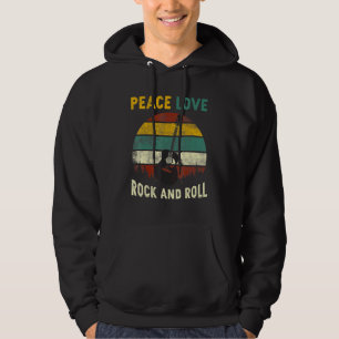 Moletom Paz Amor Rock And Roll Guitarra Retro Vintage