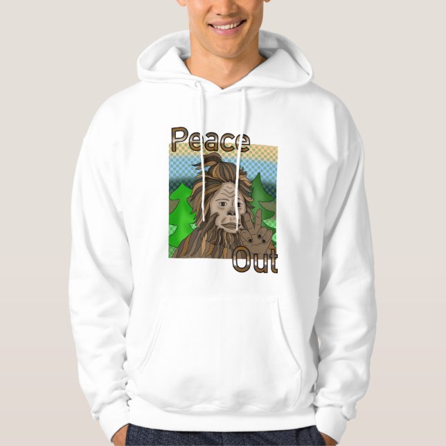 Moletom Paz fora Bigfoot Sasquatch (Frente)