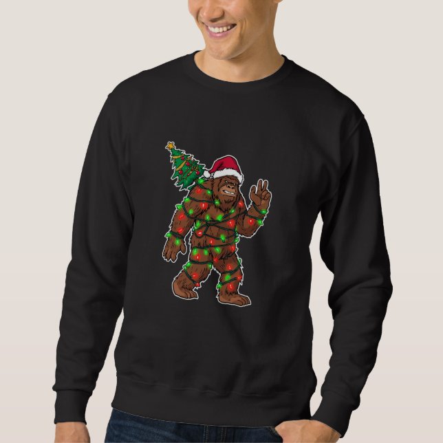 Moletom Pé Grande Entregando Árvore de Natal Sasquatch Eng (Frente)