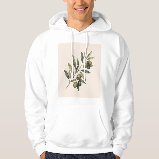 Moletom Peace Grows Here | Vintage Olive Branch Botanical  (Frente)