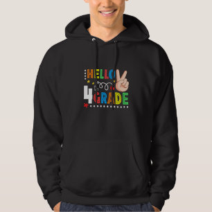 Moletom Peace Hello 4th Grade Back To School Teacher Study