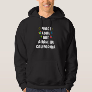 Moletom Peace Love Anaheim California Patriotic Ca Patriot