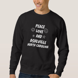 Moletom Peace Love Asheville North Carolina Nc Residente C