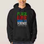 Moletom Peace Love Computer Science<br><div class="desc">Legal capuz da ciência da computação para um cientista que trabalha com sistemas computacionais e programação. Um belo presente para um programador escrito em texto verde,  vermelho,  azul e branco grunge.</div>