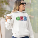 Moletom Peace Love Human Resources HR<br><div class="desc">Peace Love Human Resources Hoodie. Um doce presente de camisola encapuzado pela HR Natal para o seu representante H.R. favorito na empresa que trabalha com a gestão de recursos humanos como carreira.</div>