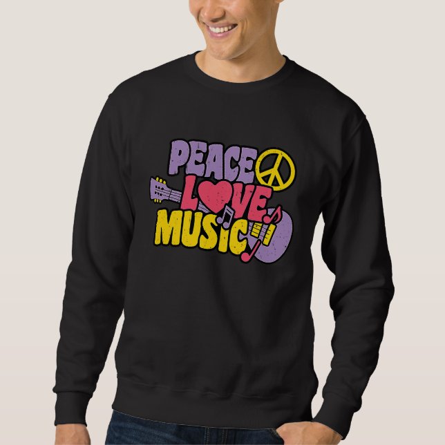 Moletom Peace Love Music (Frente)