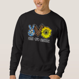 Moletom Peace Love Sunshine Professor Sunflower Plus Size