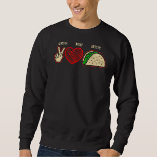 Moletom Peace Love Tacos Taco